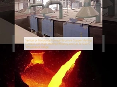 Four à fusion de cuivre à structure verticale ou horizontale avec une grande efficacité de fusion et une plage de température allant jusqu'à 1250°C